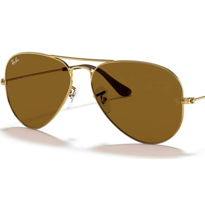 accessory Ray-Ban Sunglasses, RB3025 Aviator Classic - Gold, Brown Macy's $191