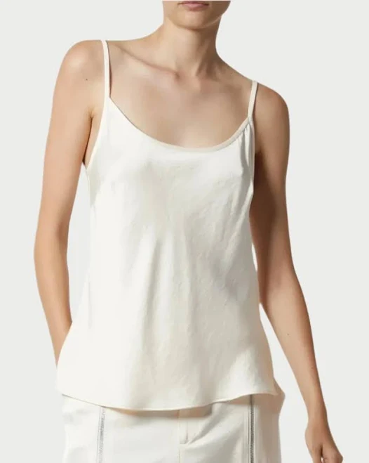top Saint Art New York Elliot Charmeuse Cami WEST $145