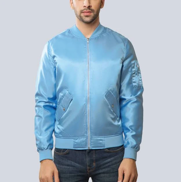 bomber jacket Satin Bomber Jacket Clothoo $56