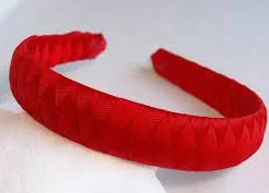 accessory Solid Red Ribbon Headband | Red Preppy Grosgrain Ribbon Flat Headband for Christmas, Valentine's Day, and 4th of July Etsy $11.95