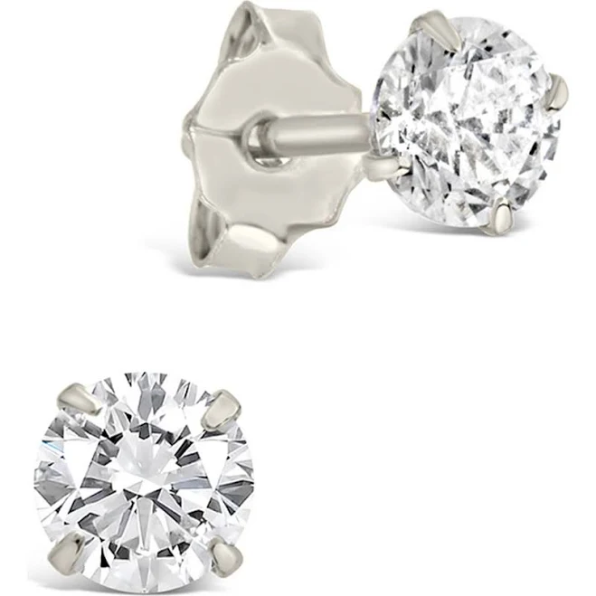 accessory Sterling Silver CZ Stud Earrings Nordstrom Rack $18.97