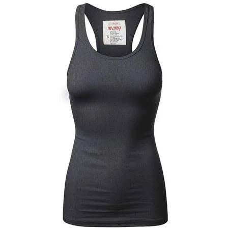 top TheLovely Women's Ribbed Knit Stretch Workout Racerback Tank Top Walmart - TheLovely $17.99