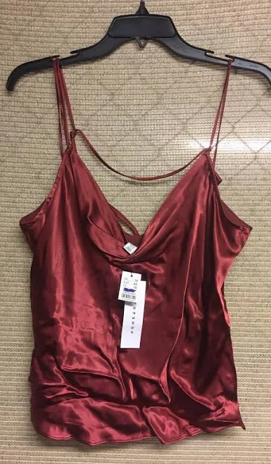 top Topshop Women's Satin Cowl Neck Camisole eBay - lavalleydvd $18.99