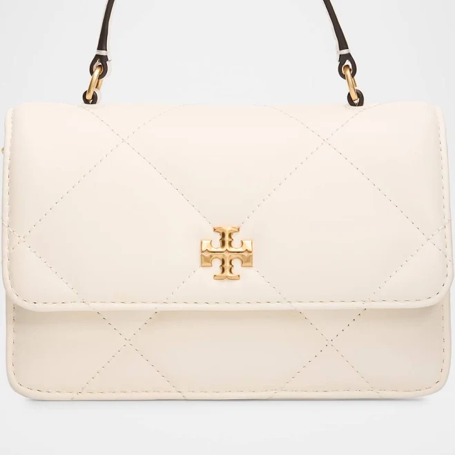 bag Tory Burch Women's Mini Kira Diamond Quilt Top Handle Chain Wallet Neiman Marcus $390
