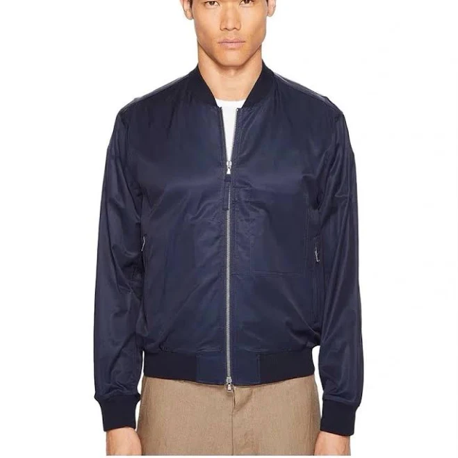 bomber jacket Vince Washed Satin Bomber Jacket, Navy Poshmark $90