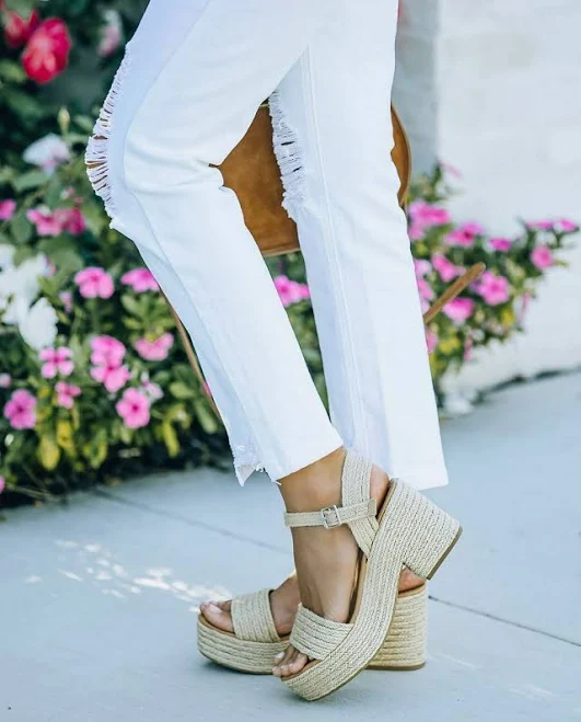 shoes Womens Open Toe Jute Raffia Block Heel Platform Sandal Ankle Strap eBay - e-fashionstore $29.24