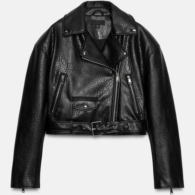 leather jacket Zara Faux Leather Biker Jacket Zara USA $99.9