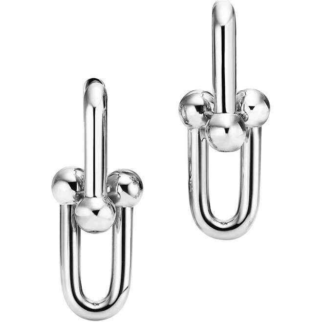 Tiffany Hardwear Sterling Silver Large Link Earrings