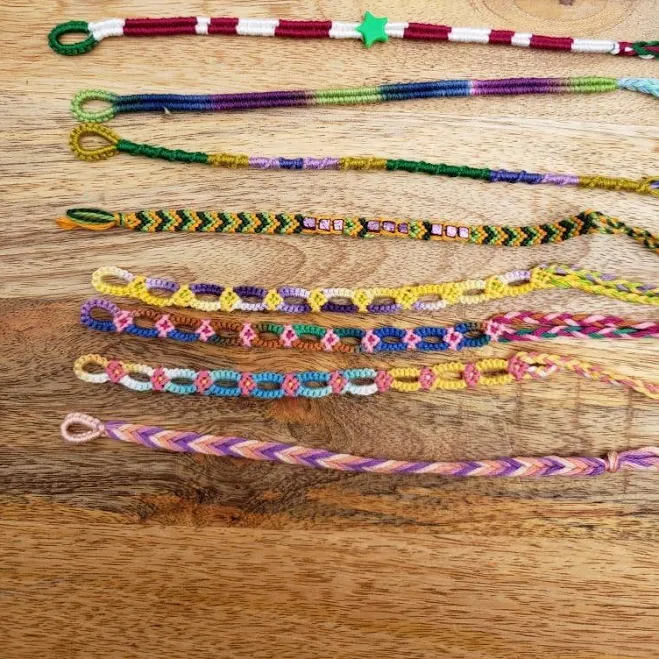 Handmade Knotted Daisy Chain Friendship Bracelets