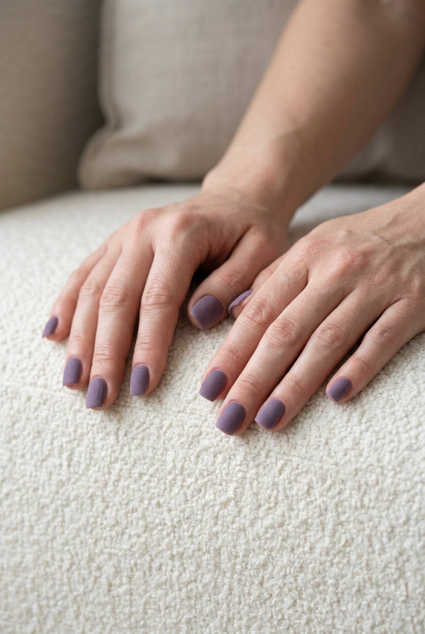 Lavender Velvet Nails 2026: Chic Weekend Style Lavender Haze Velvet nails: muted lavender with a soft, sophisticated matte finish for casual days.