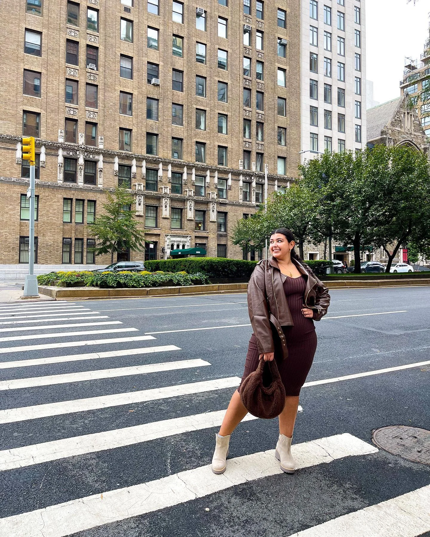 fall outfits for big busted women 2026 Chocolate Monochrome With A Modern Moto Edge