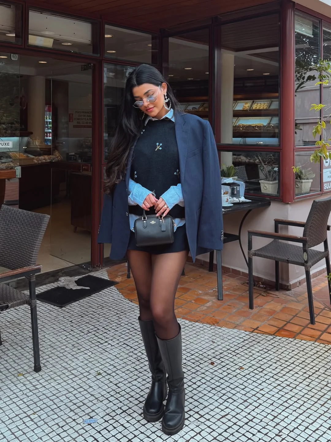 fall outfits with tights 2026 Preppy Layers With Knee-High Boots For Everyday Style
