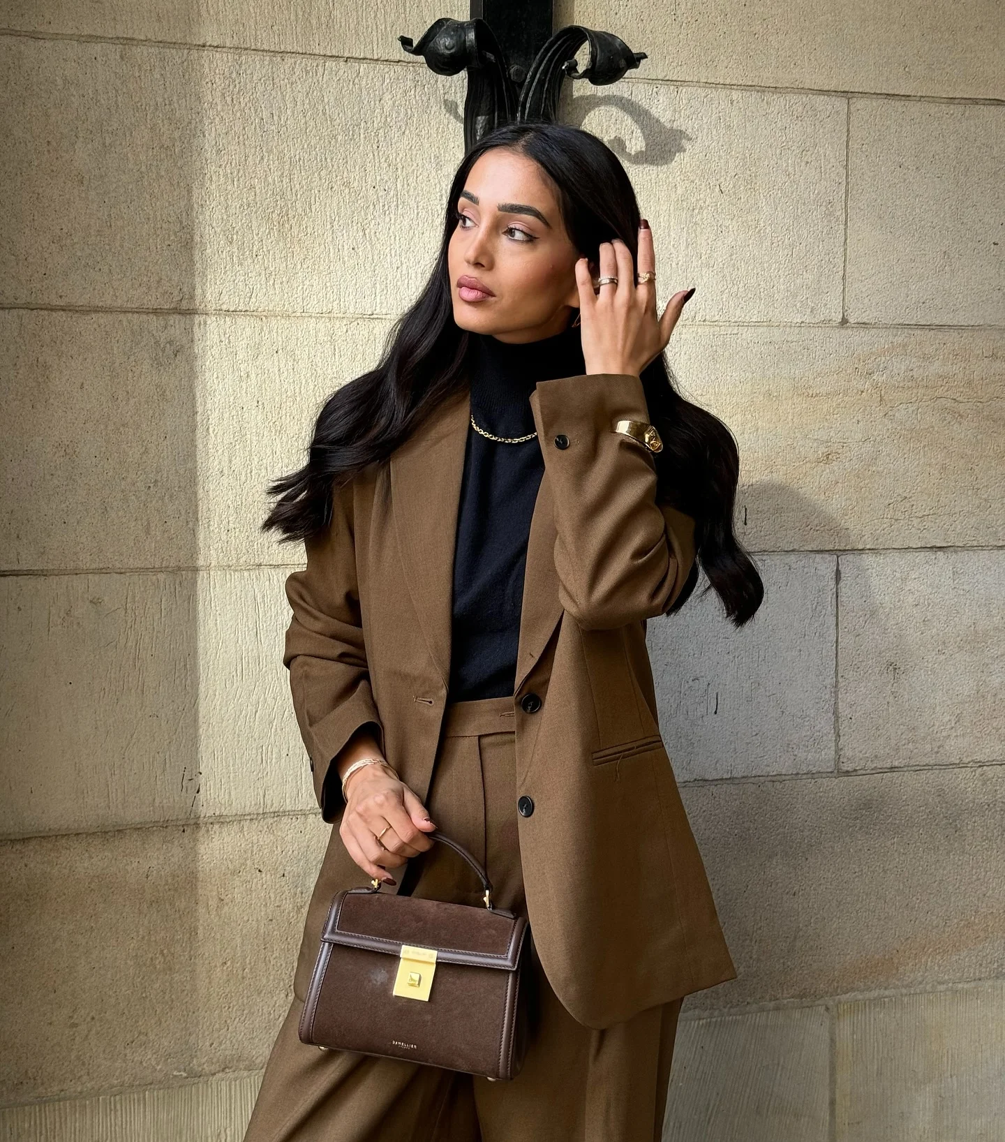fall smart casual work outfit for women 2026 Rich Chocolate Tailoring For Timeless Office Confidence