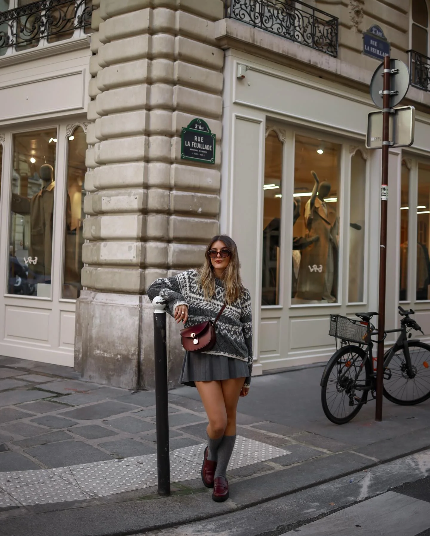 fall outfits with skirts 2026 Cozy Fair Isle Sweater With Pleated Mini Skirt