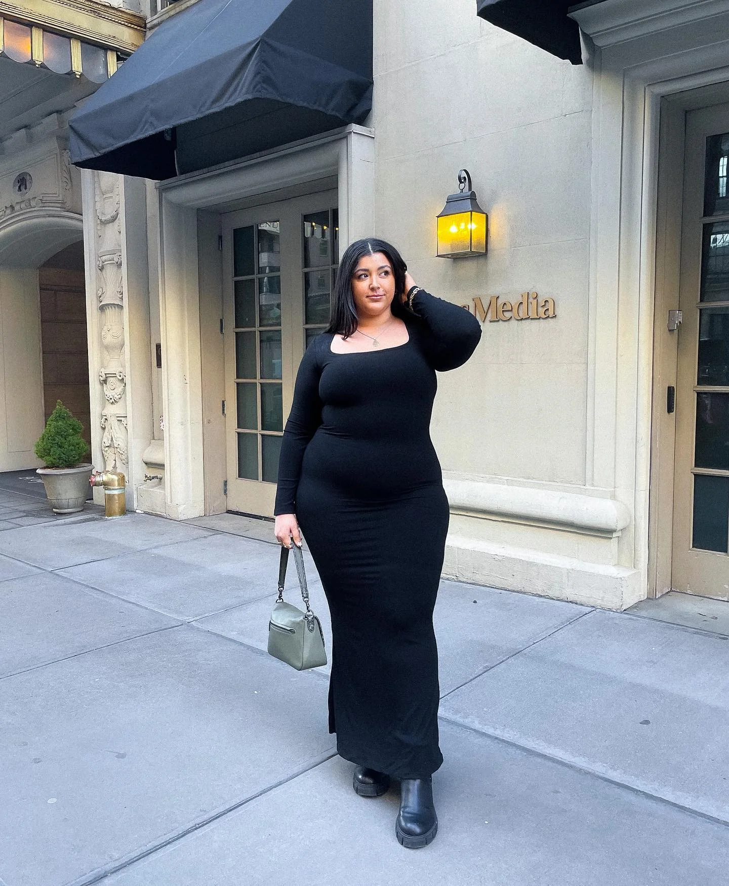 fall outfits for big busted women 2026 Minimalist Black Dress With Powerful Simplicity