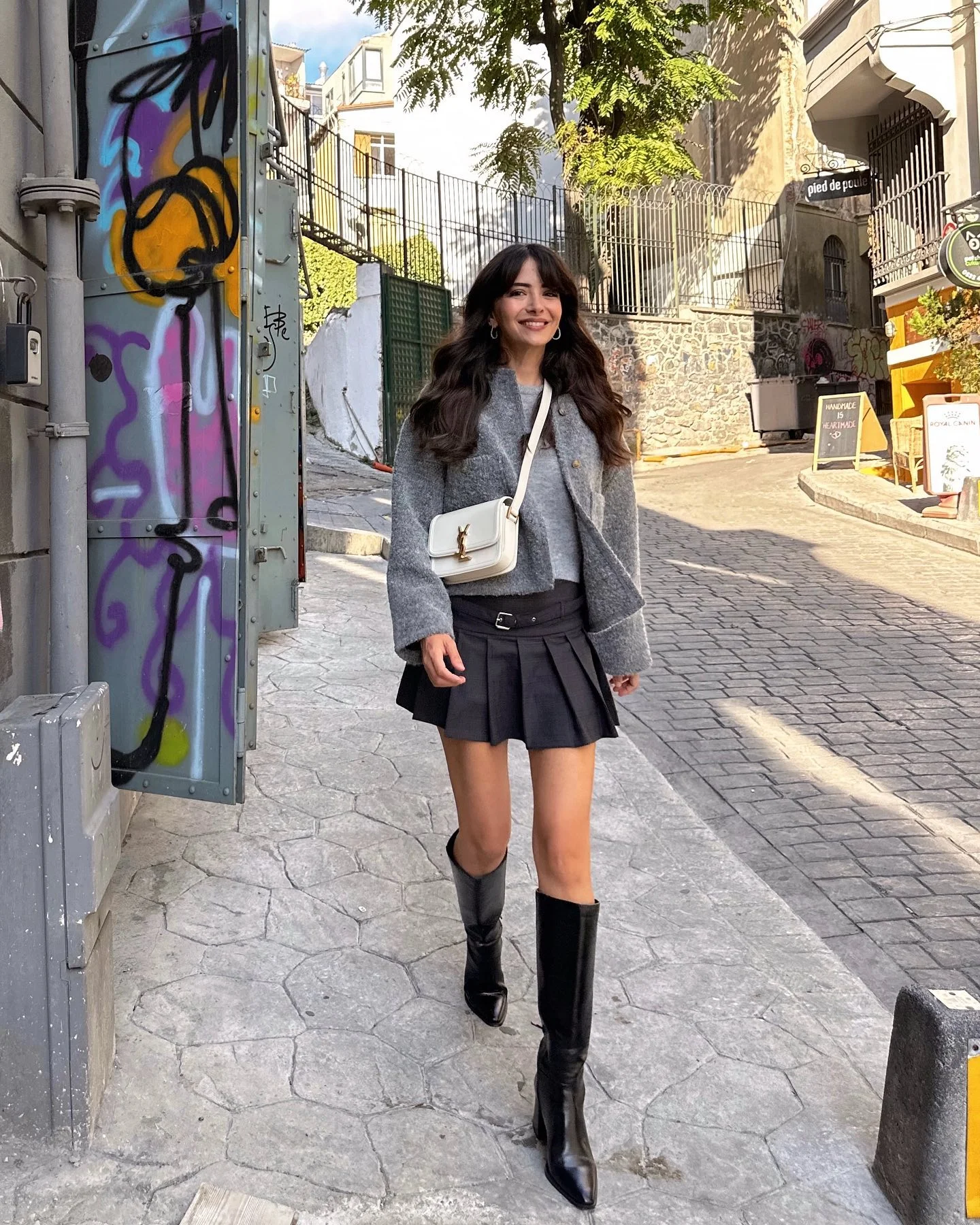fall outfits with skirts 2026 Modern Pleated Mini Styled With Knee High Boots