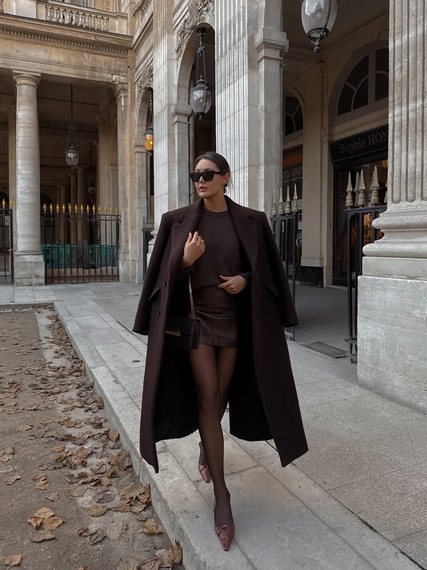fall outfits with tights 2026 Chocolate Brown Layers That Feel Timeless
