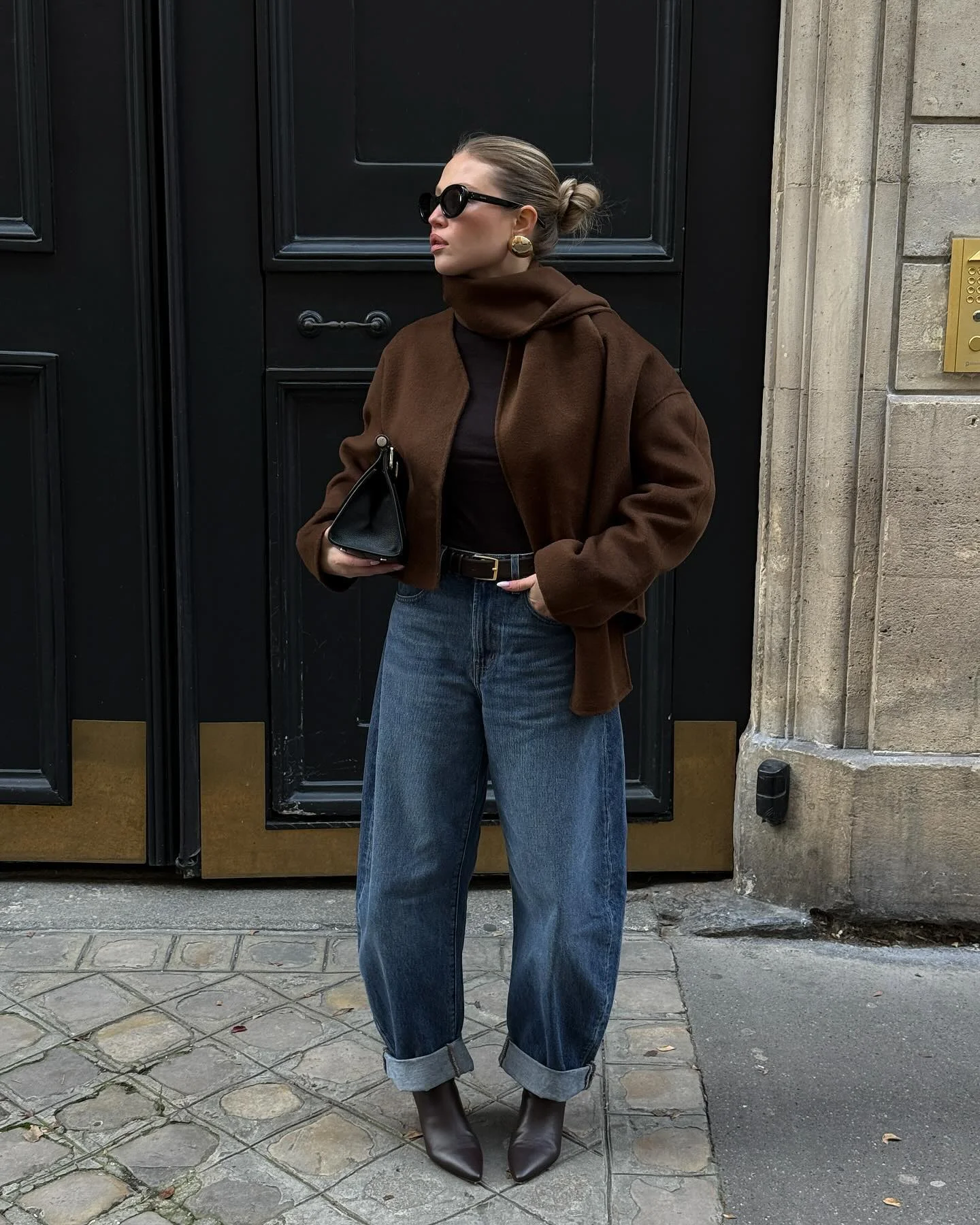fall fashion trends 2026 Chocolate Brown Layers With Elevated Denim