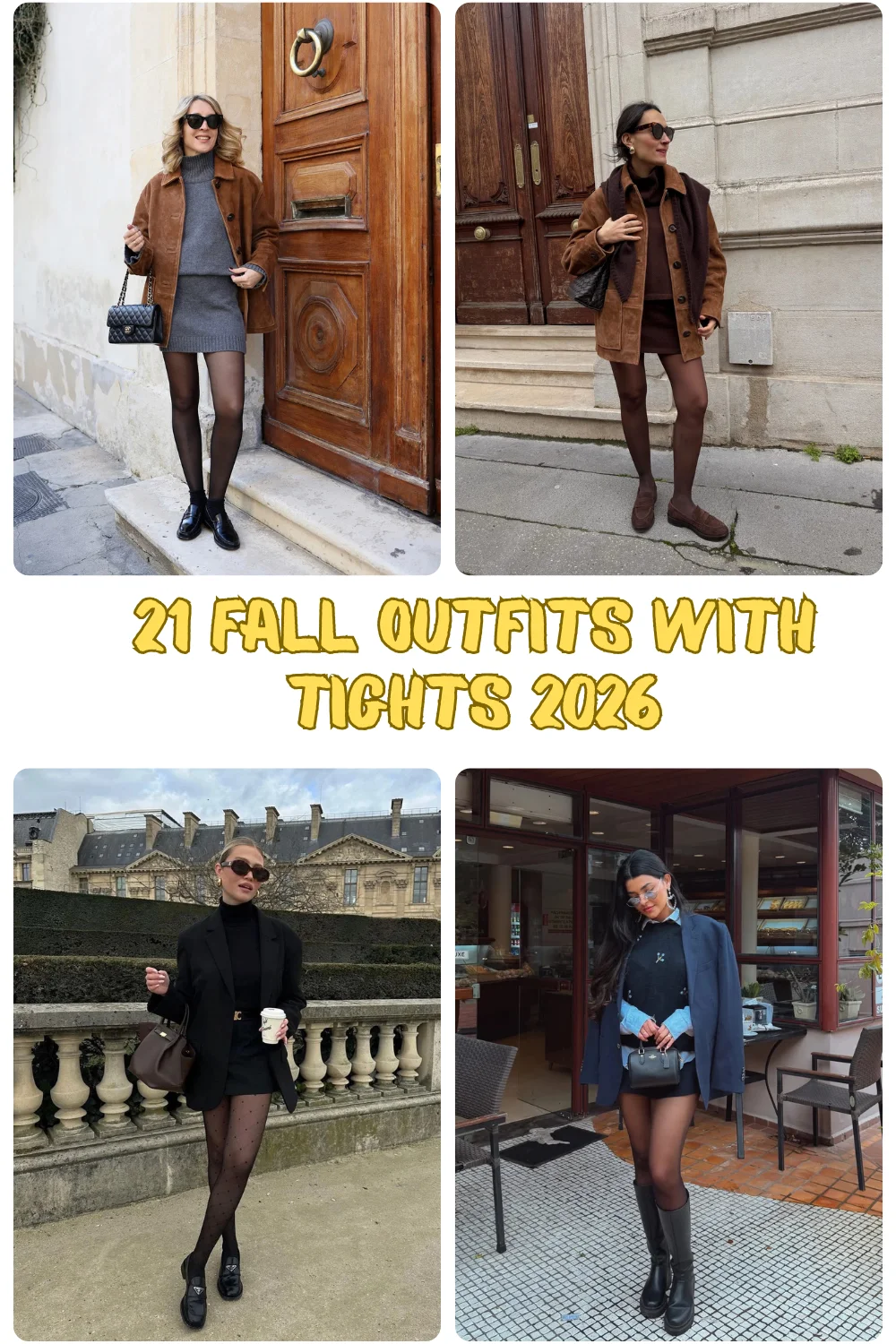 21 Fall Outfits With Tights 2026: Chic Outfit Ideas You'll Want To Wear All Season