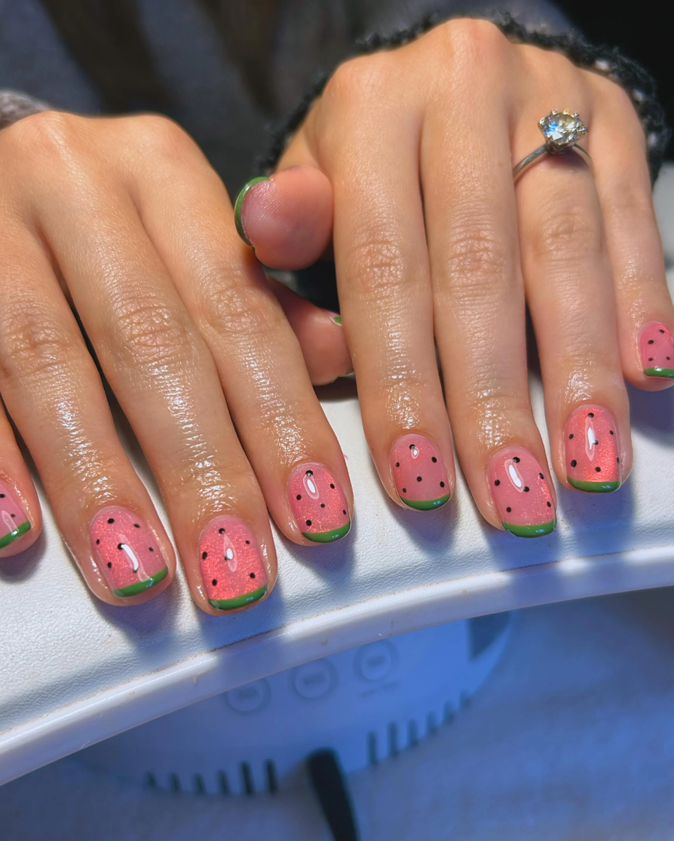 nail designs for august 2026 Watermelon French Tips That Taste Like Summer
