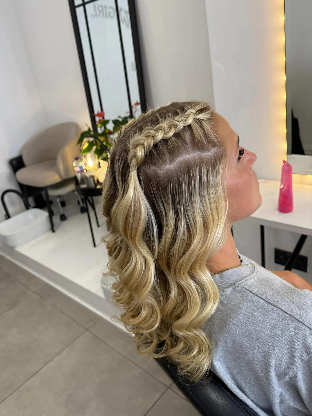 heatless curls hairstyle Soft Side Braid For Shoulder-Length Heatless Waves