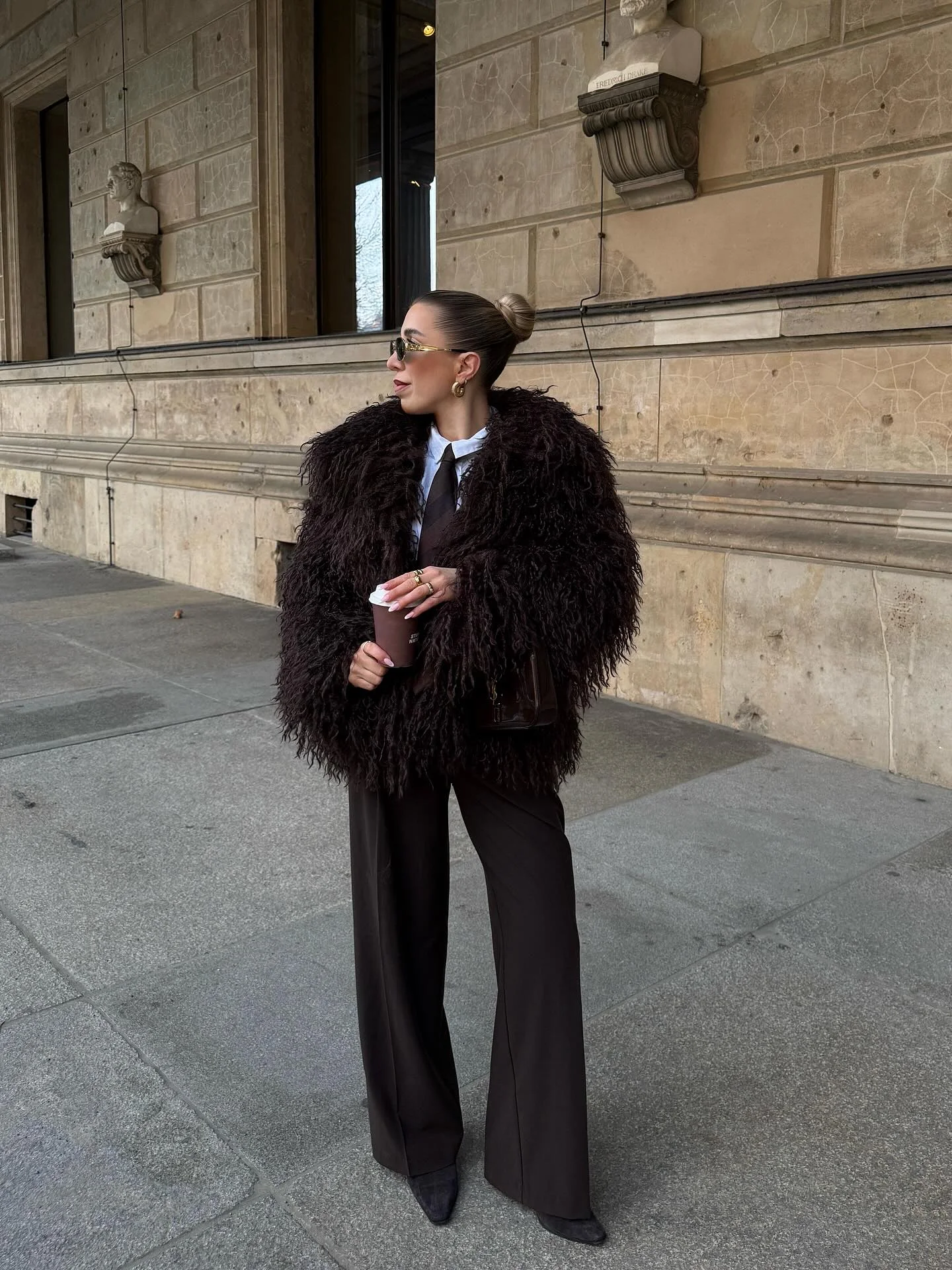 shaggy jacket Tailored Elegance Meets Shaggy Texture