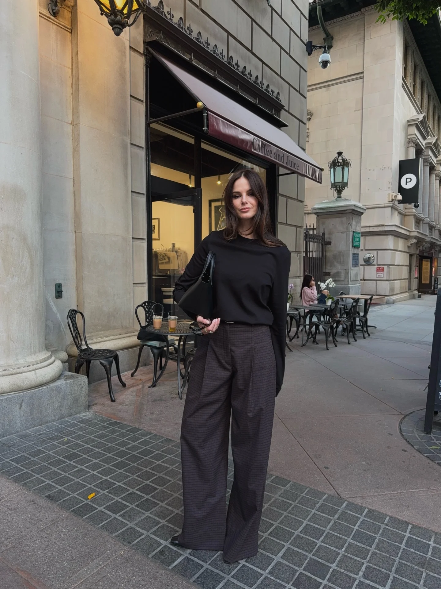 autumn casual work outfits for women 2026 Minimal Espresso Tones With Relaxed Tailored Trousers