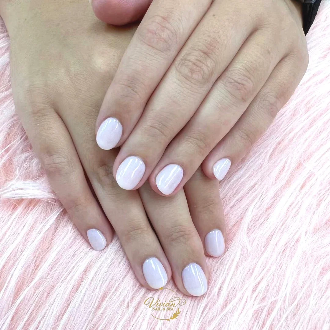 best nail colors for august 2026 Milky Lavender Short Nails For An Effortless Everyday Look