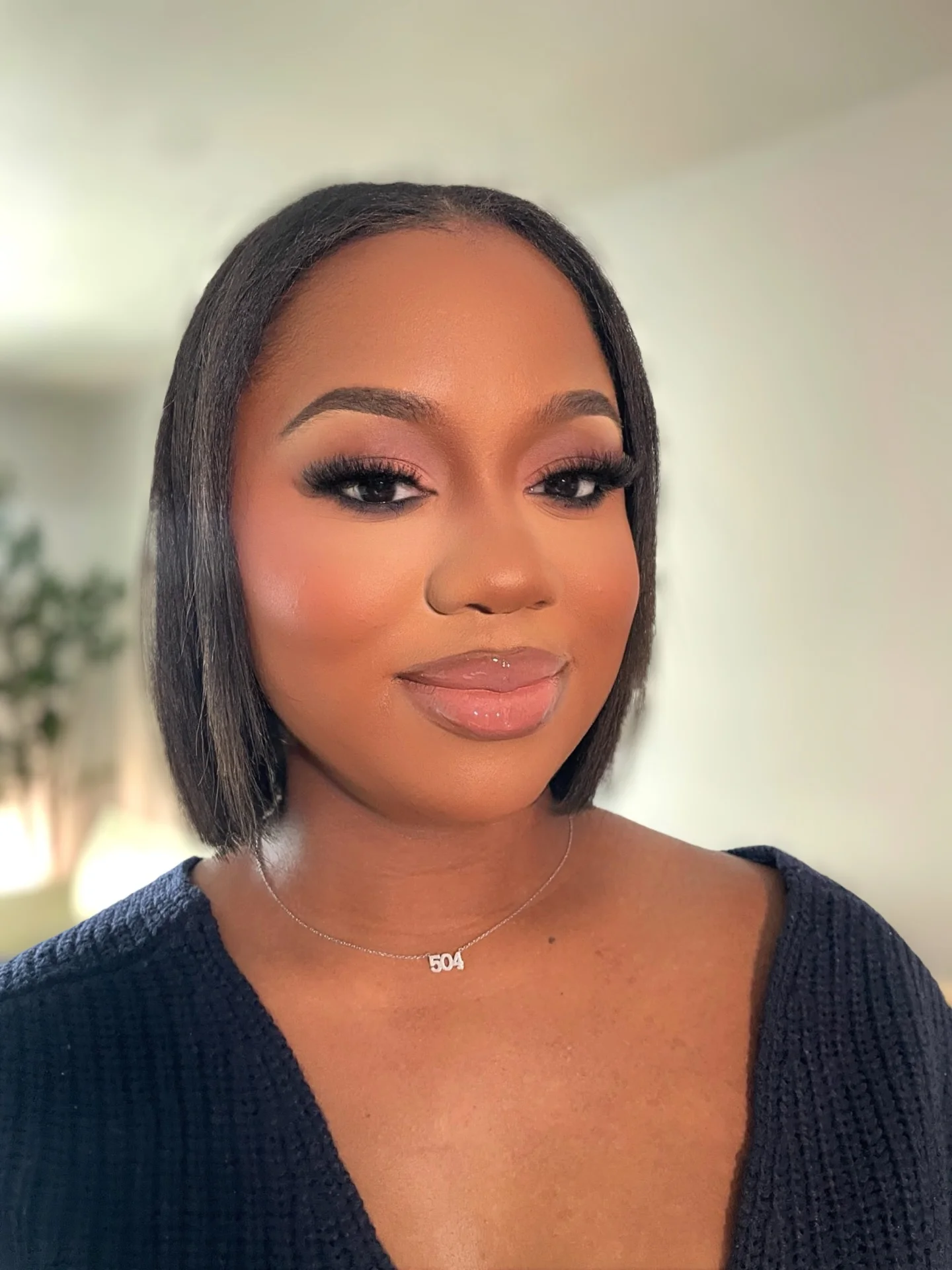 bob hairstyles for black women Classic Center Part Bob With Glass Hair Finish