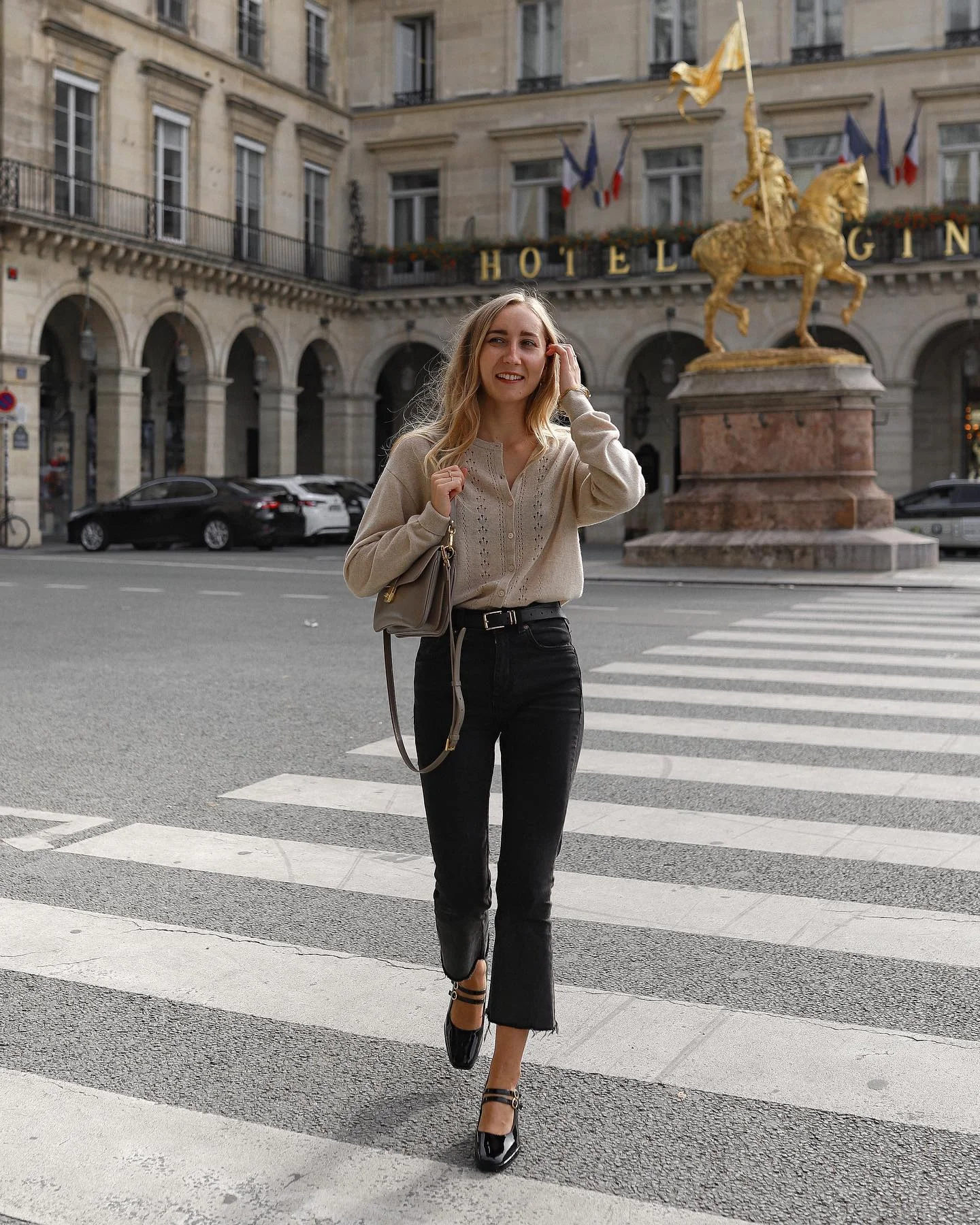 autumn casual work outfits for women 2026 Soft Knitwear And Black Denim For Everyday Office Style