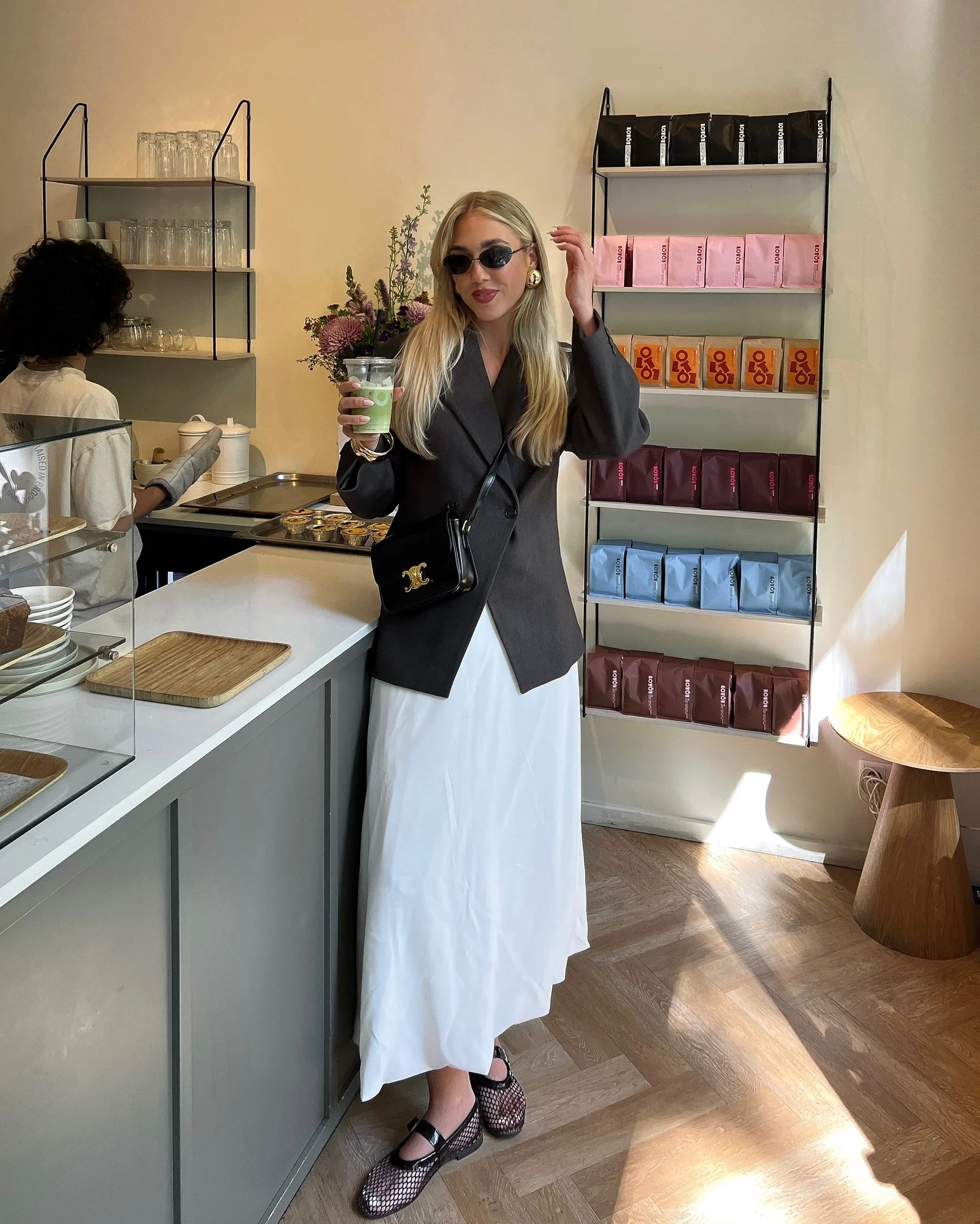 going out outfits fall 2026 Minimalist Blazer And White Skirt For Chic Coffee Dates