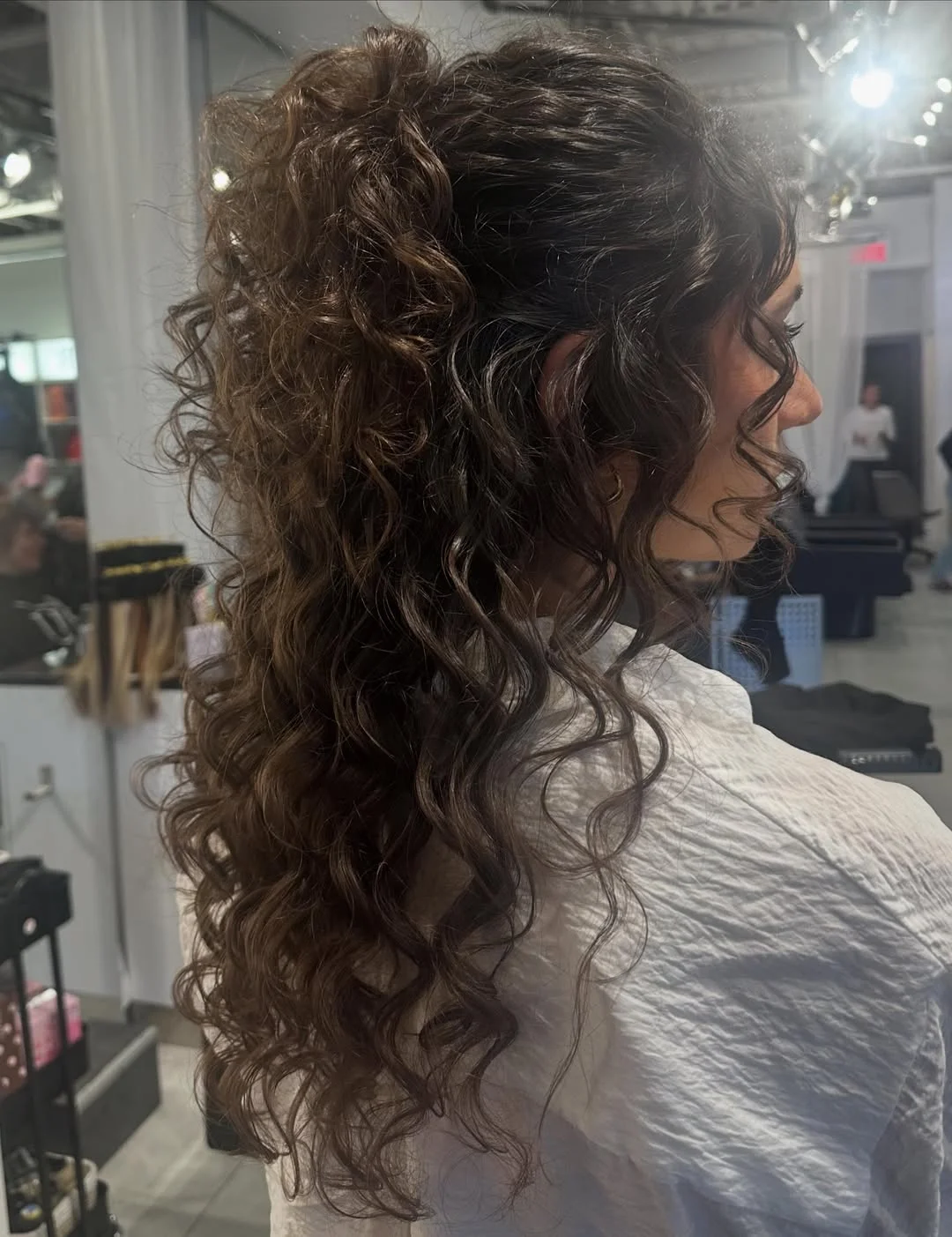heatless curls hairstyle Curly High Ponytail With Soft Face-Framing Tendrils