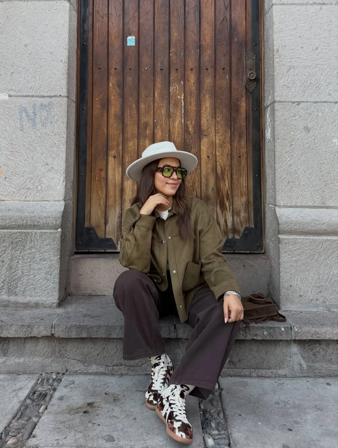 must have fall outfits 2026 Olive Overshirt And Wide-Leg Comfort Dressing