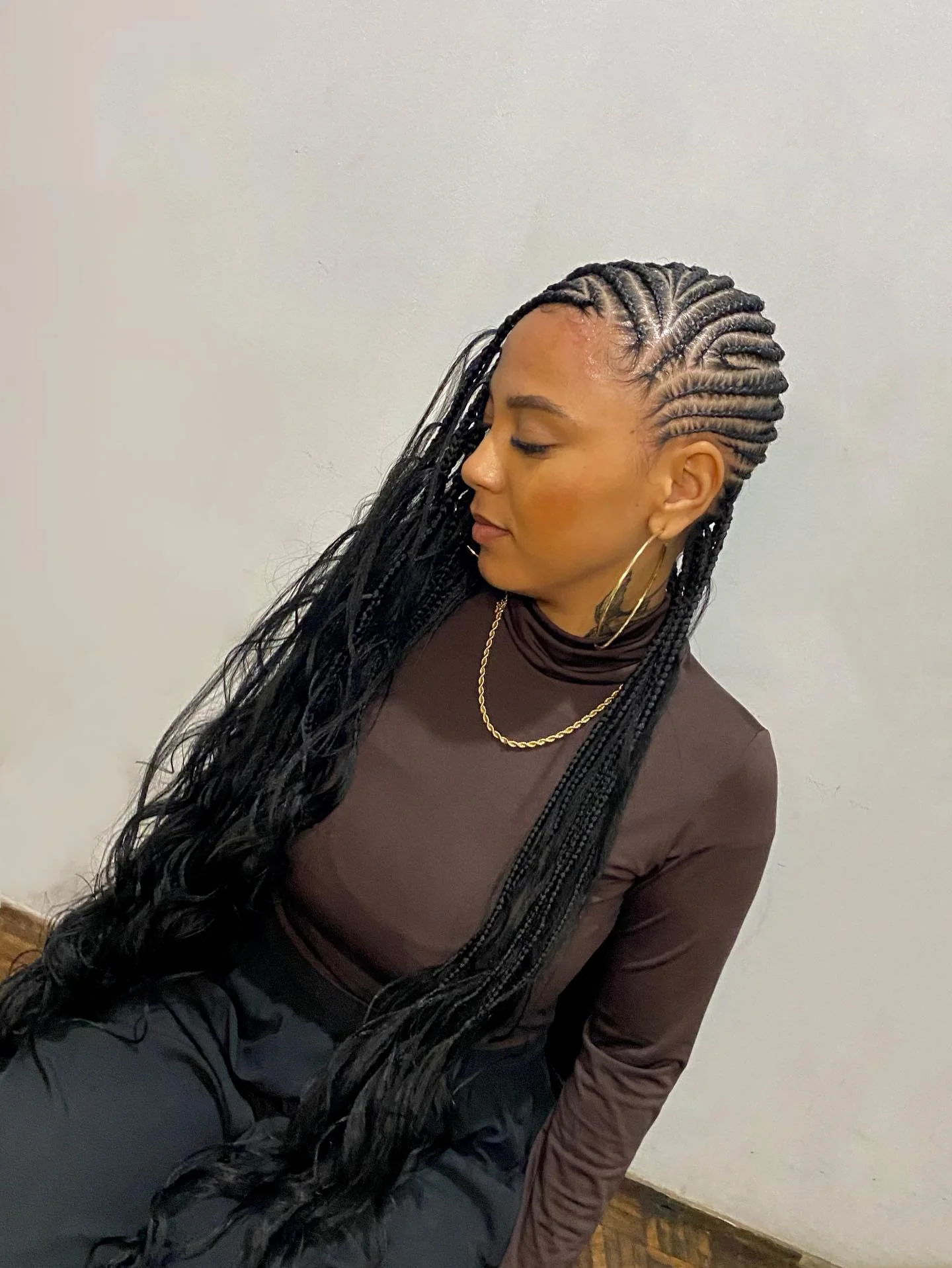 lemonade braid hairstyle Half Lemonade Braids With Flowing Wavy Lengths