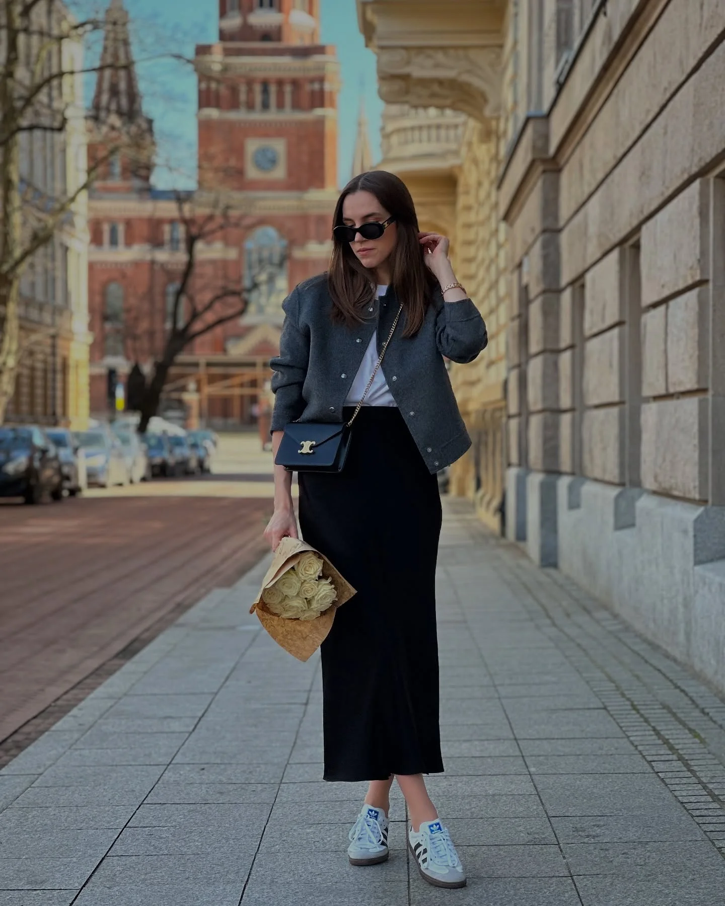 womens modest fall outfits 2026 Relaxed Bomber Jacket Styling With A Black Slip Skirt