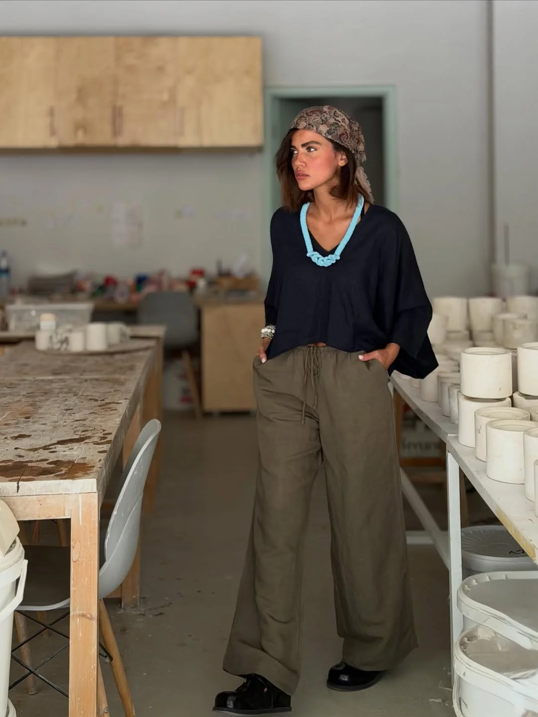 boho chic fall outfits for work 2026 Relaxed Natural Fabrics For Artistic Workspaces