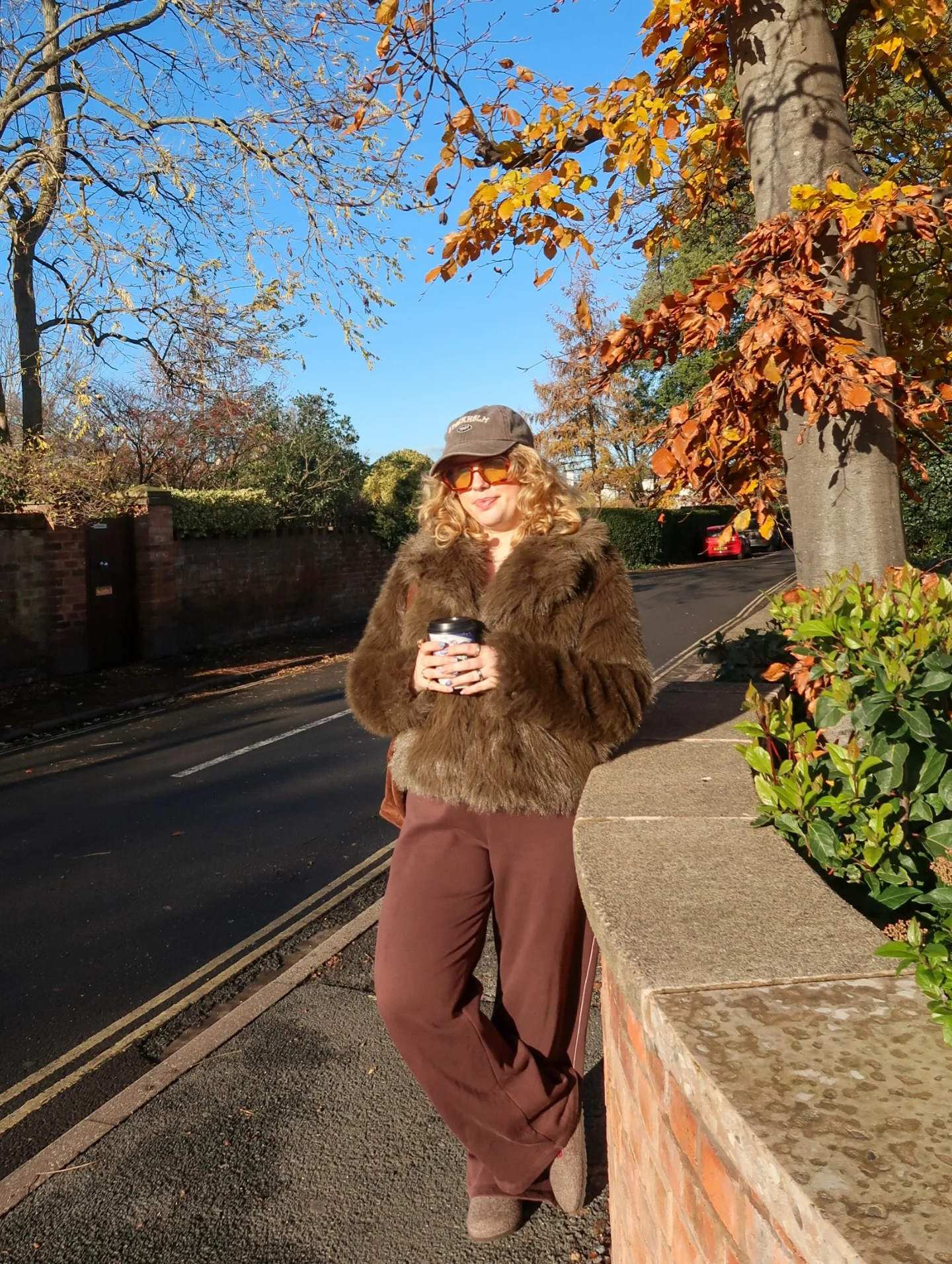 faux fur jacket Chocolate Faux Fur With Relaxed Autumn Layers