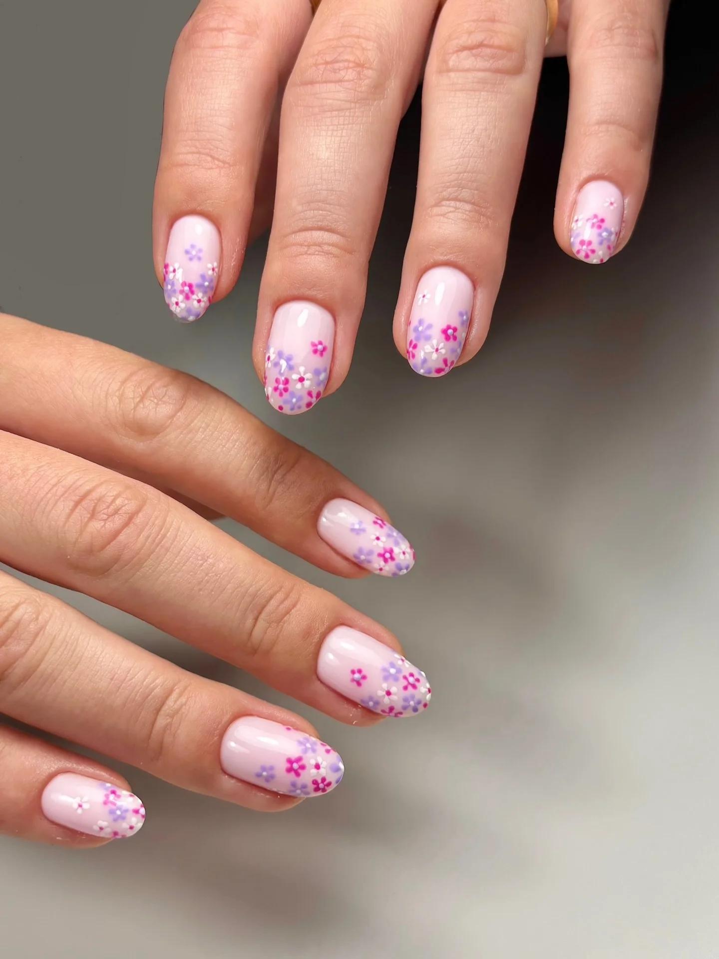 nail designs for august 2026 Delicate Lavender Wildflower Tips For A Soft August Finish