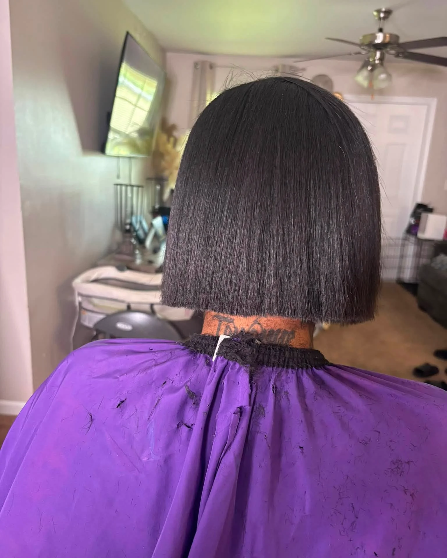 bob hairstyles for black women Precision Blunt Bob With Sharp Clean Lines
