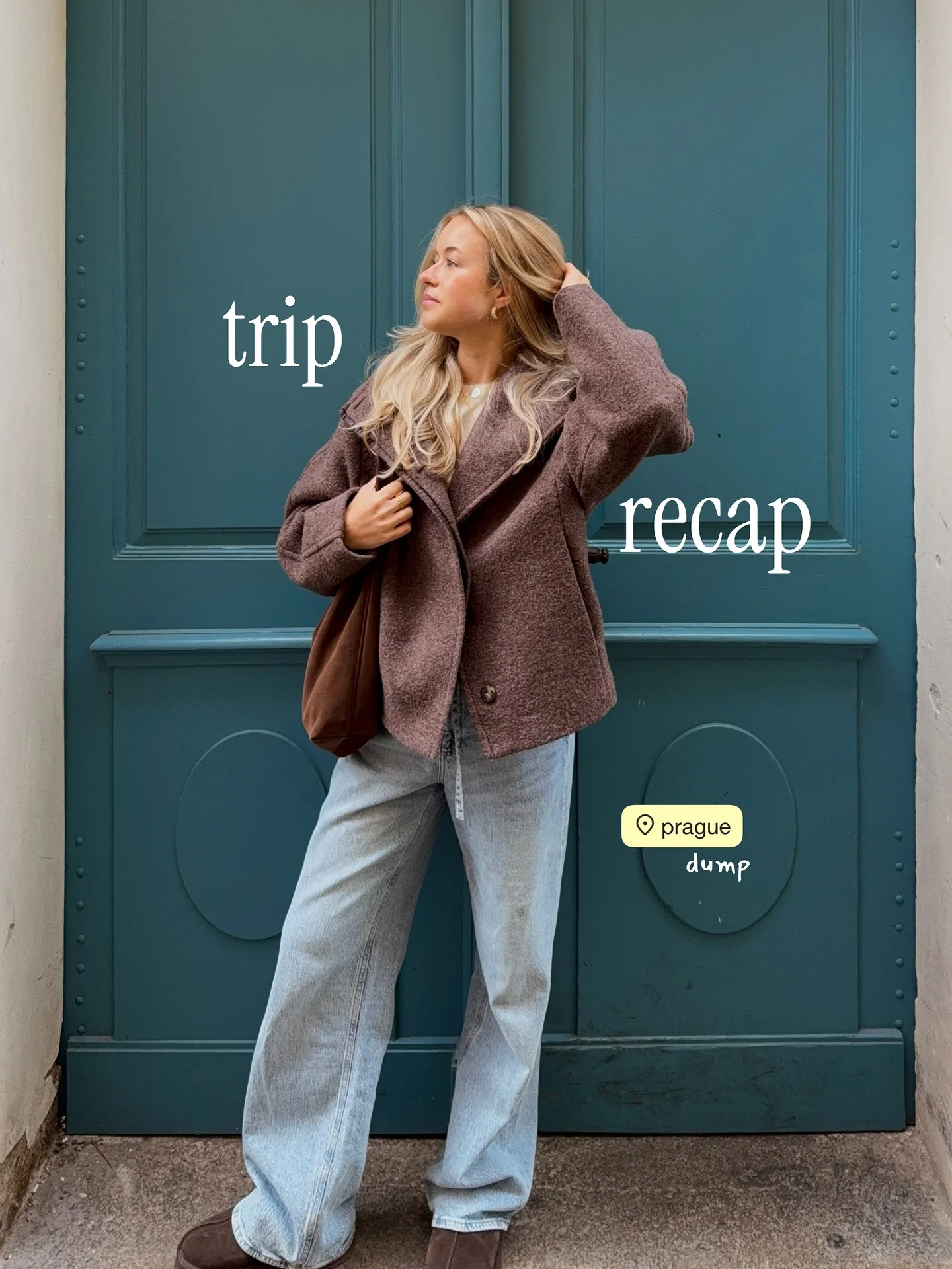 cute comfy fall outfits 2026 Textured Mocha Jacket With Light Wash Relaxed Jeans