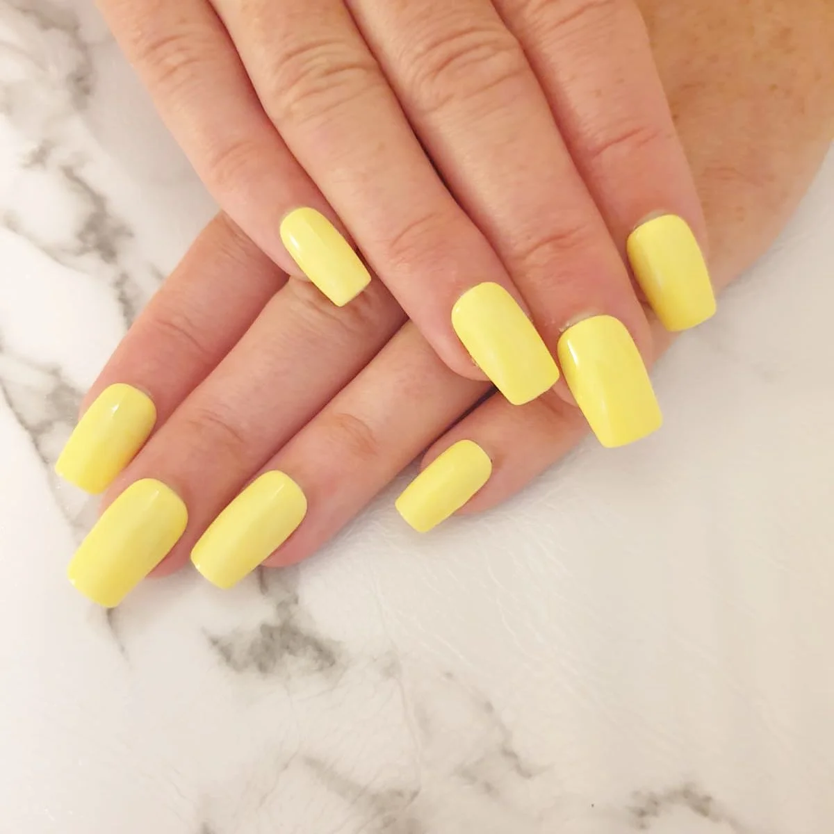 best nail colors for august 2026 Creamy Lemon Yellow Nails That Brighten Every Outfit