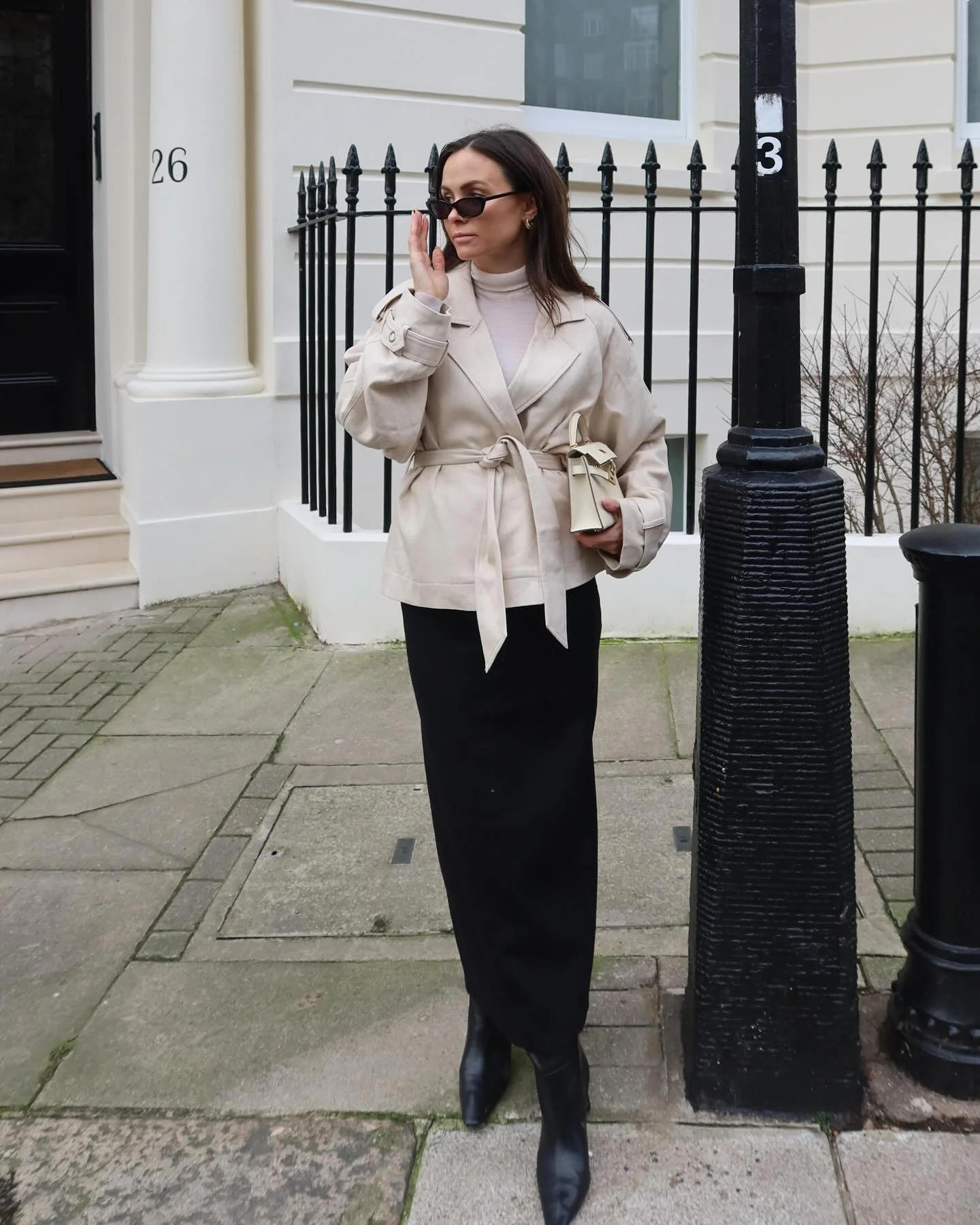 must have fall outfits 2026 Soft Neutral Tailoring With A Sleek Maxi Skirt
