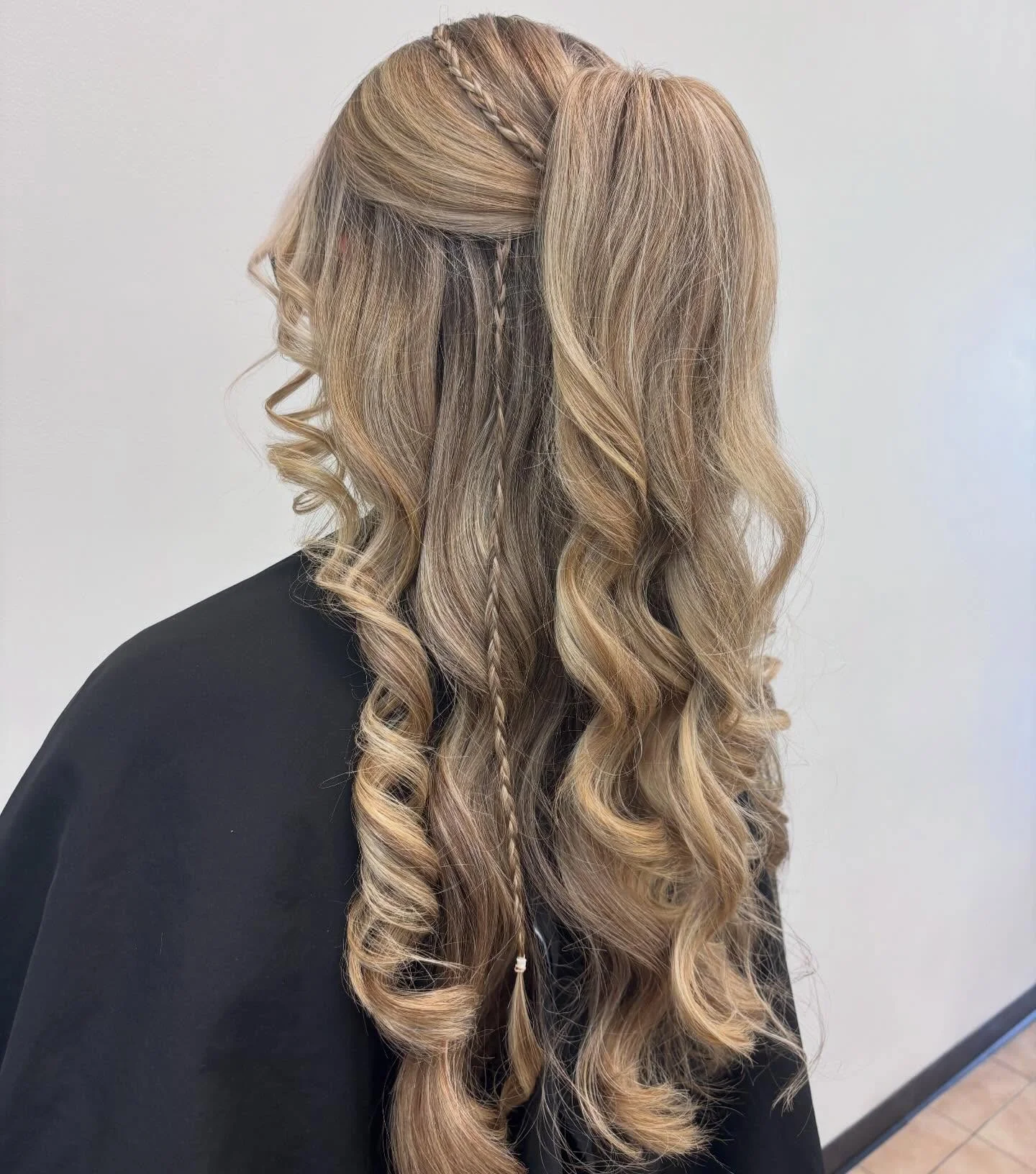 heatless curls hairstyle Elegant High Ponytail With Delicate Accent Braids