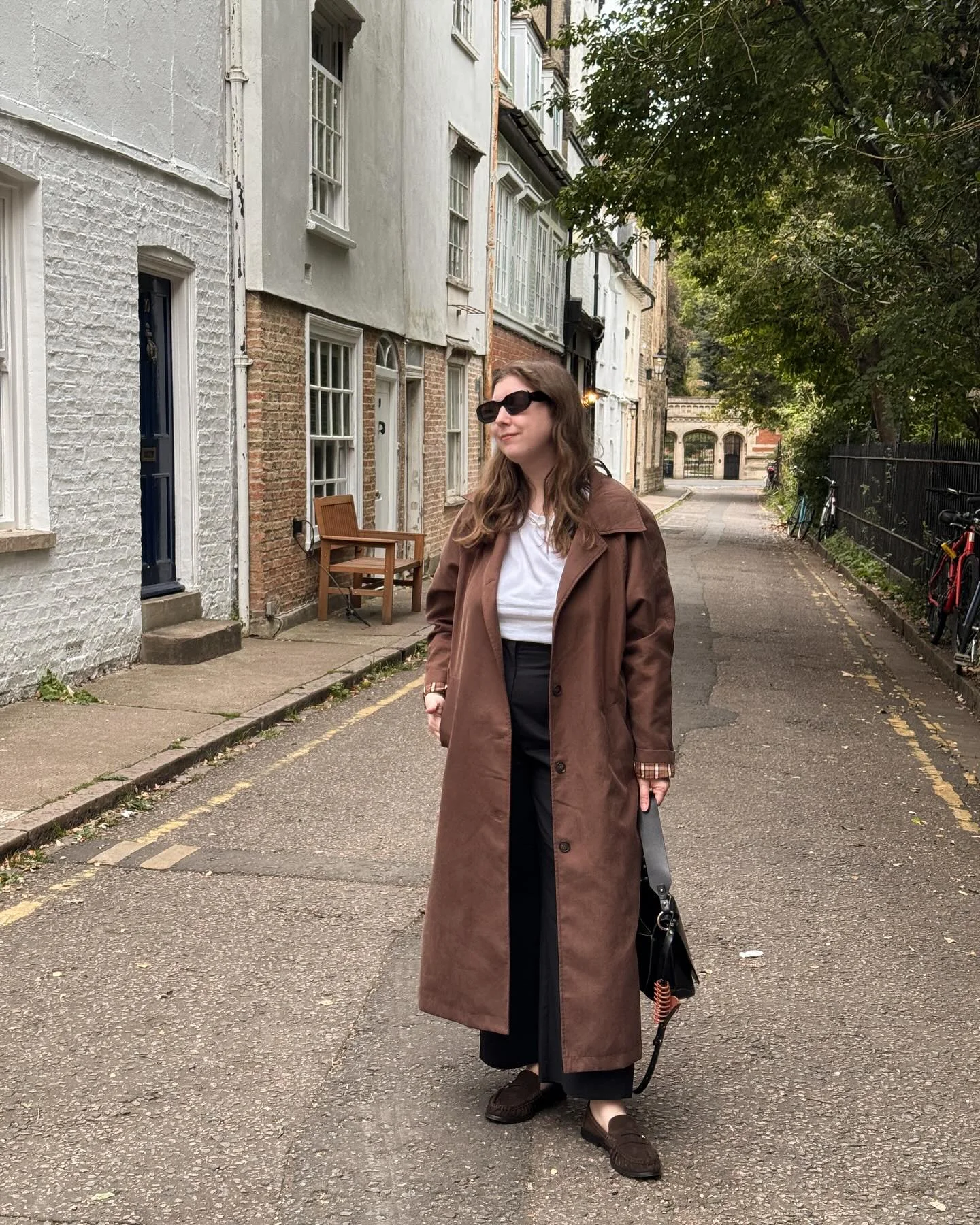 midsize fall fashion outfits 2026 Long Chocolate Coat With Modern Minimalist Layers