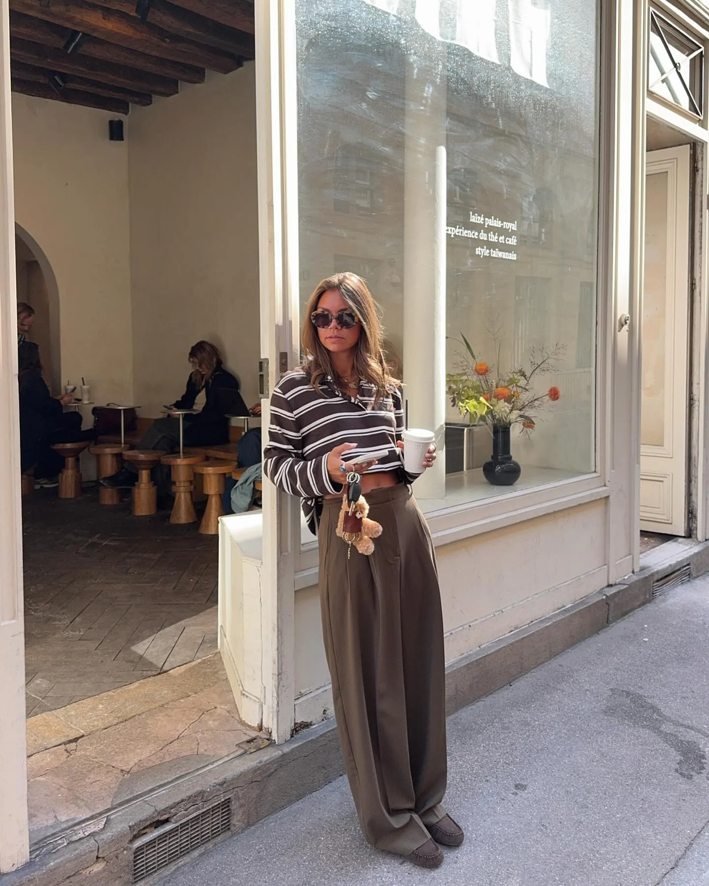 september fashion trends 2026 Coffee Stripes And Tailored Olive Trousers