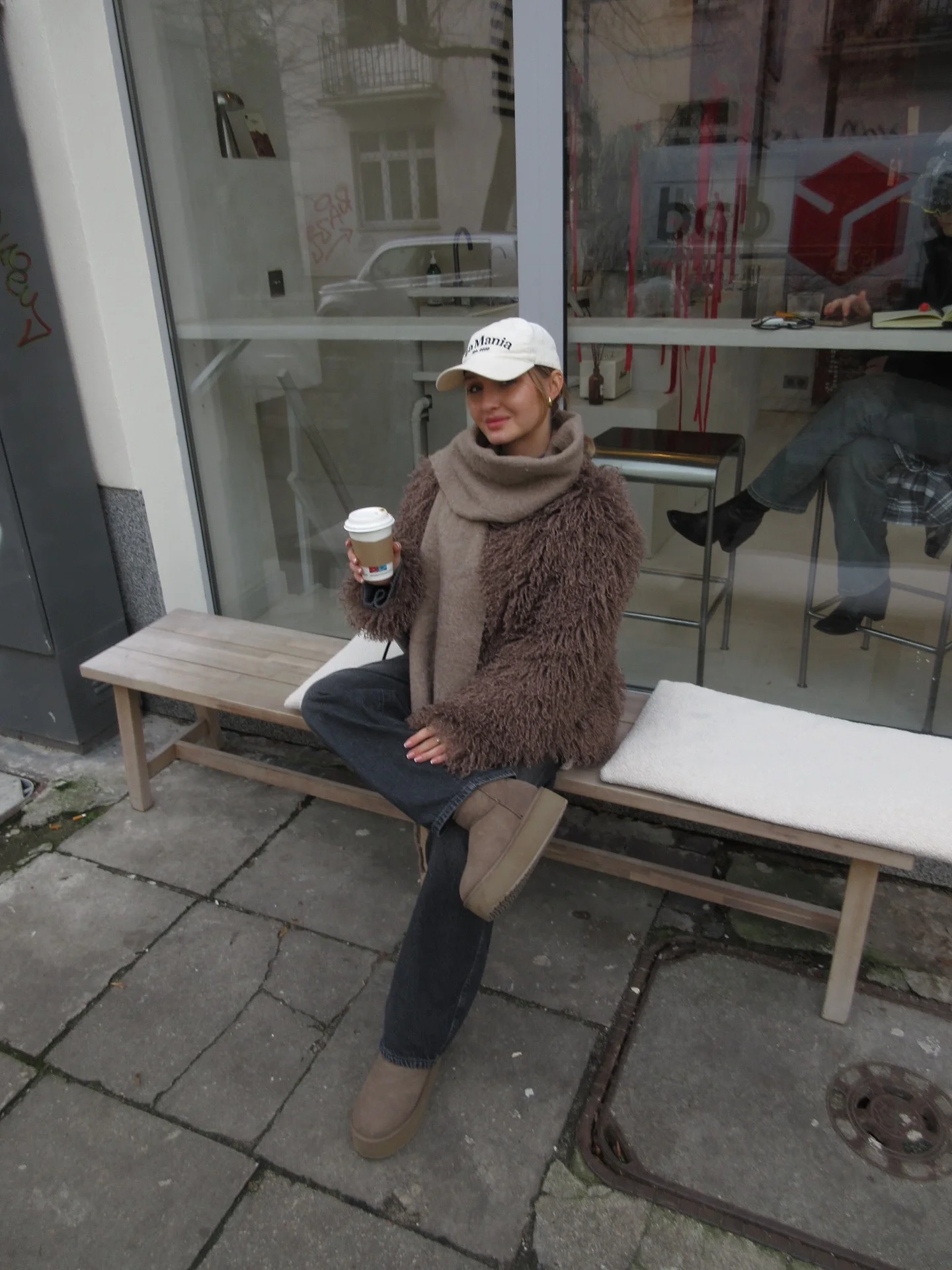 shaggy jacket Soft Neutral Layers For Cozy Coffee Mornings