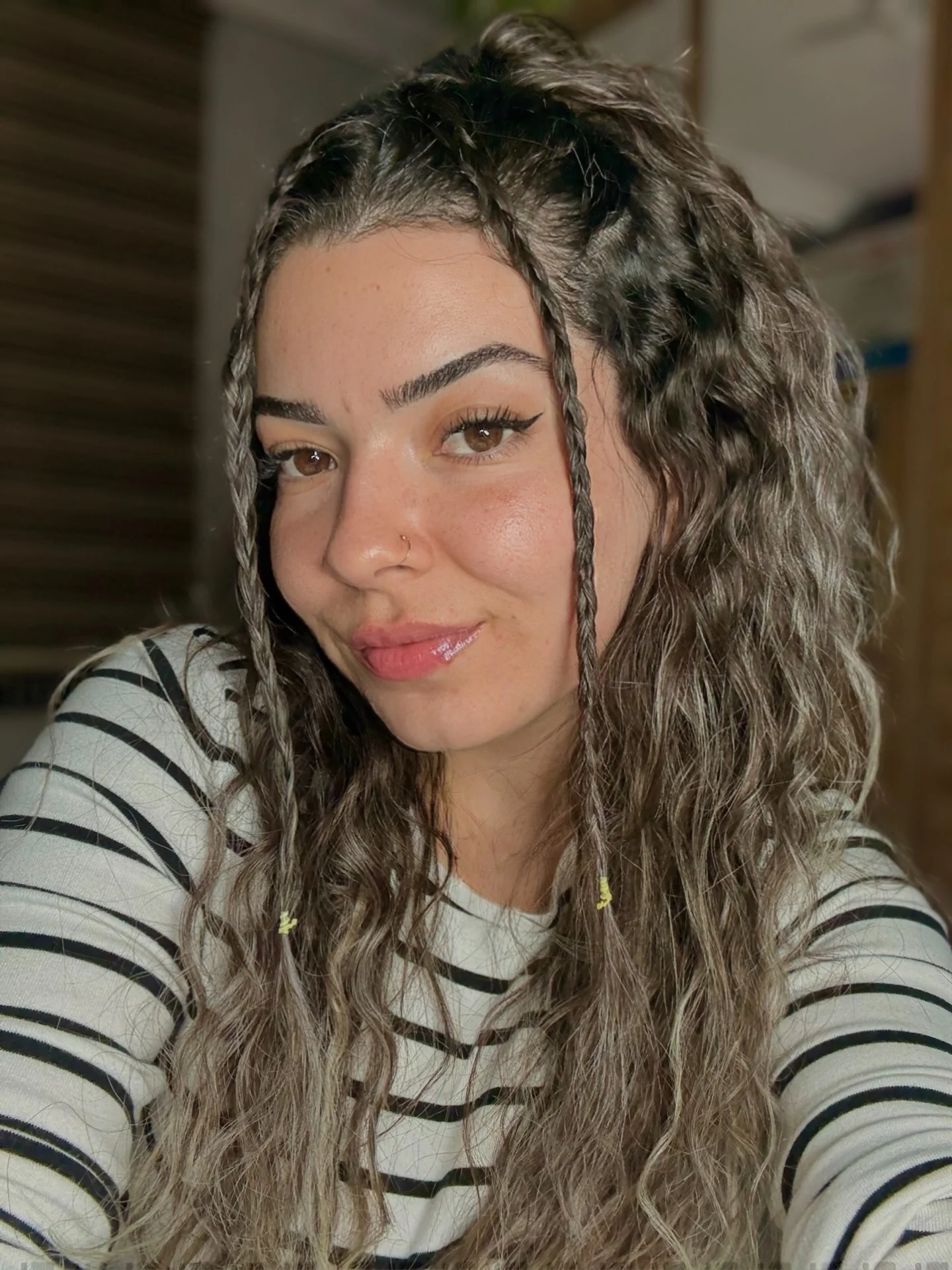 heatless curls hairstyle Relaxed Textured Waves With Face-Framing Twists
