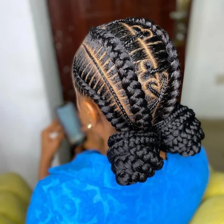 feed in braid hairstyles Elegant Feed-In Braid Bun Hairstyles With Artistic Parts
