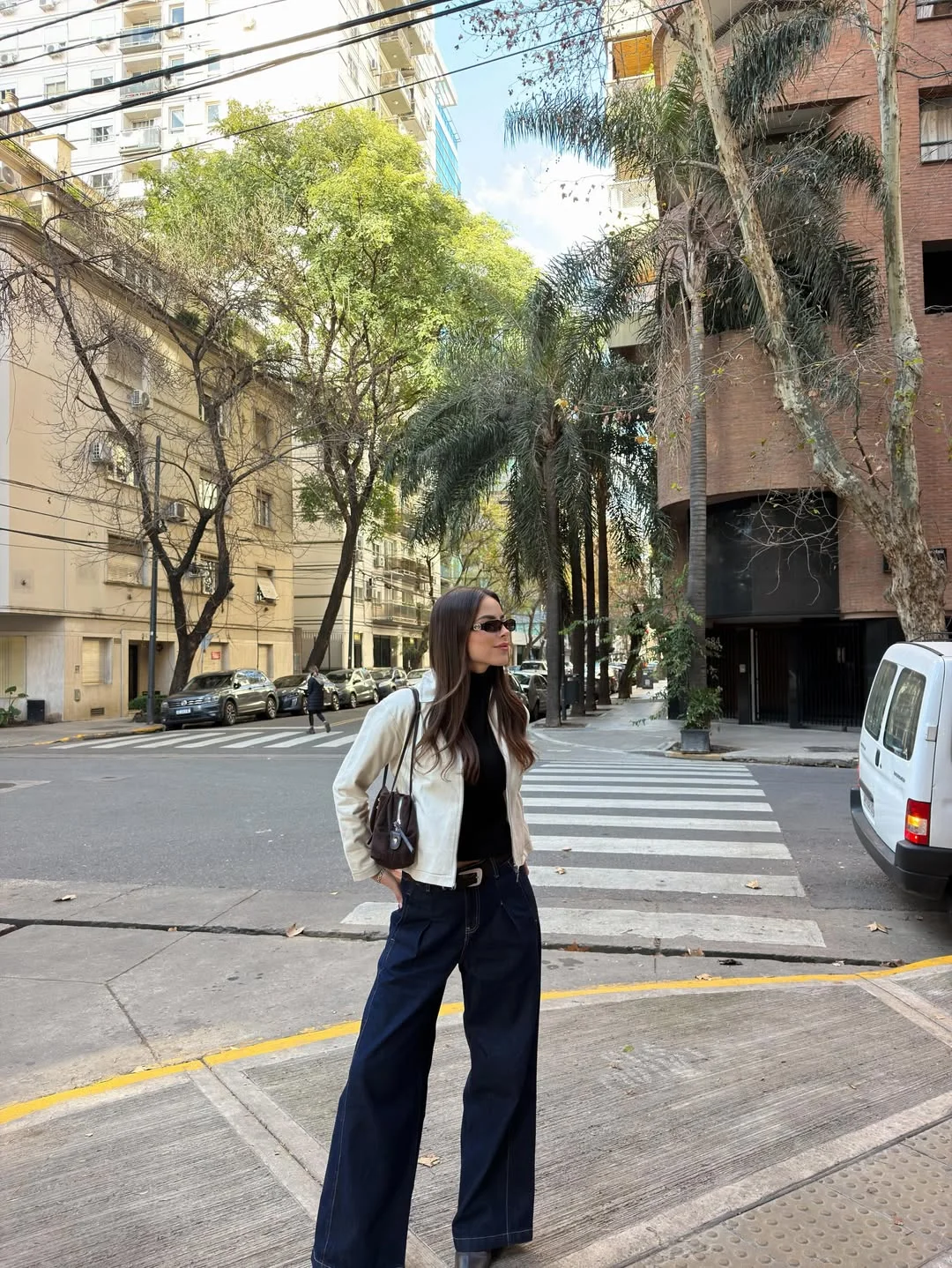 simple casual fall outfits 2026 Minimal Black And White Layers With Tailored Wide Pants
