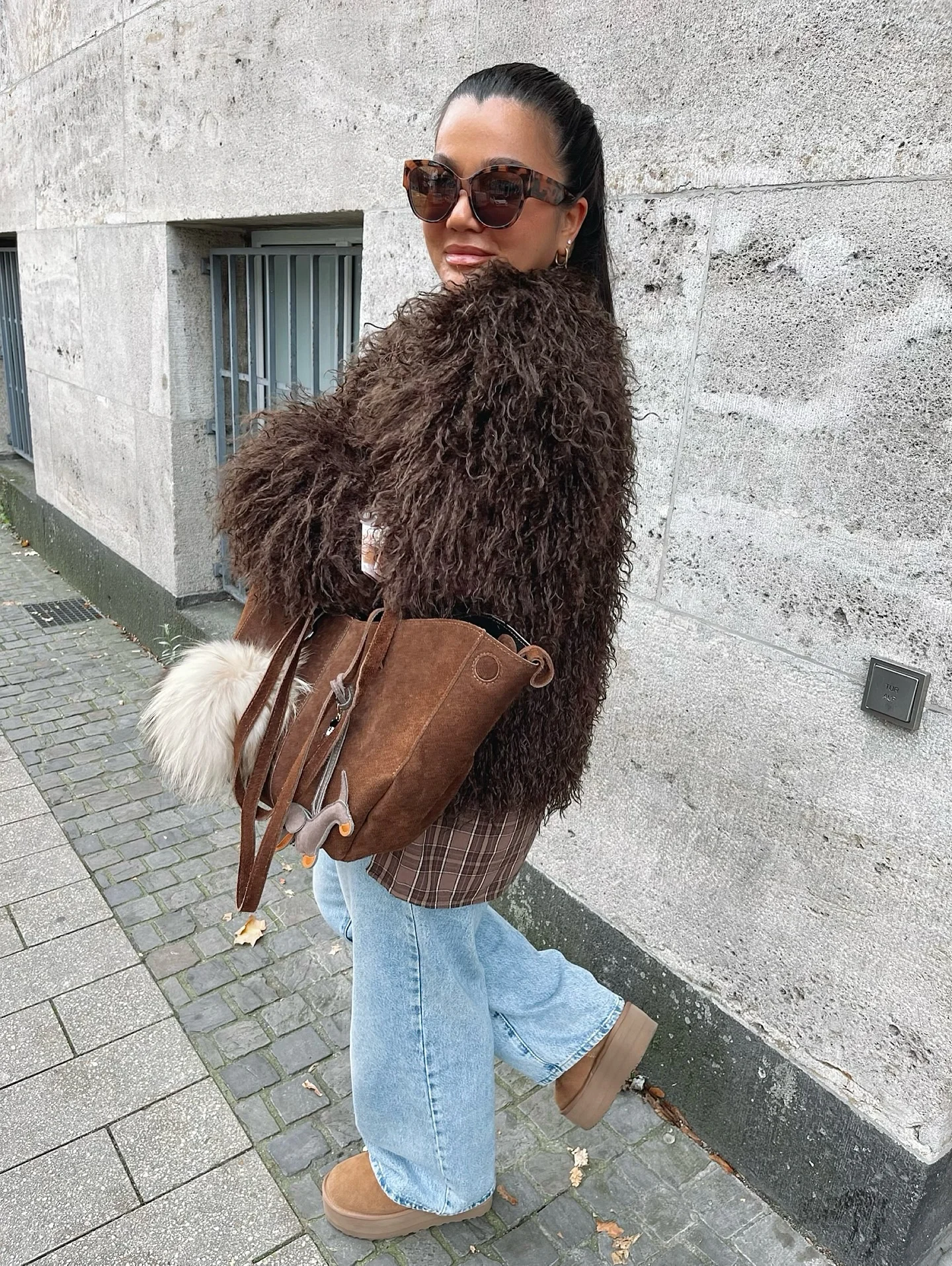 shaggy jacket Relaxed Everyday Layers With Rich Chocolate Texture